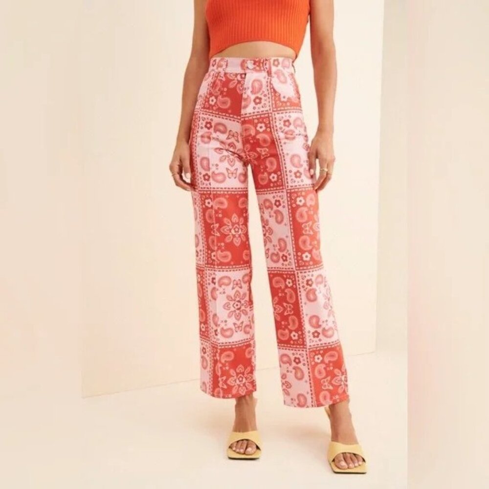 Lisa Says Gah Alyssa Orange Top AND Pant Lounge Set xs - Picture 10 of 13